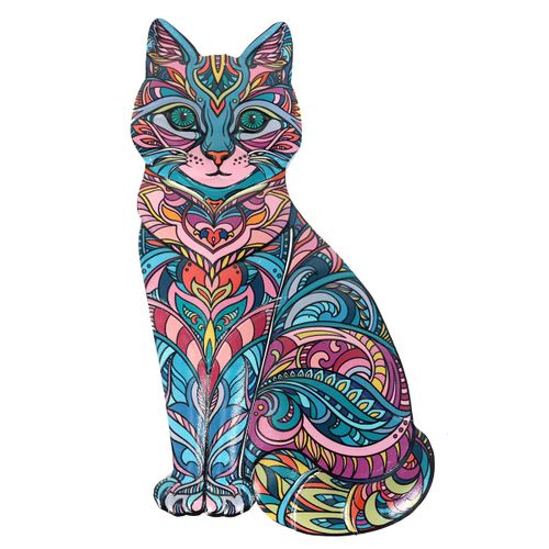 ORIGEN Home Decor Gato Jardin Figura de Gato Azul 31x17x1cm<br /><br />