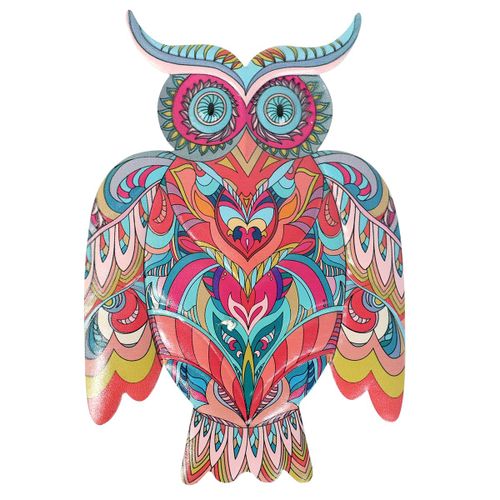 ORIGEN Home Decor Buho Jardin | Figura de Búho Naranja - 31x21x1cm para Decoración de Exterior<br /><br />