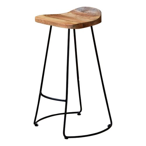 Origen Home Decor Taburete De Madera Mueble Auxiliar | Taburete Marrón - 80x42x36cm