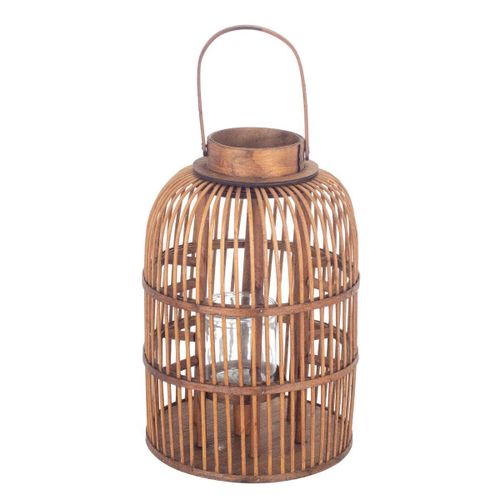 By Sigris Candelabro Beige De Rattan 40*26*26cm