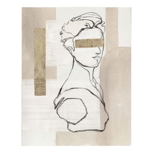 Signes Grimalt By SIGRIS - Cuadro Busto Blanco de Pintura | Cuadro Cuadros Decoracion Salon Cuadros Para Dormitorios Modernos 100x4x80cm