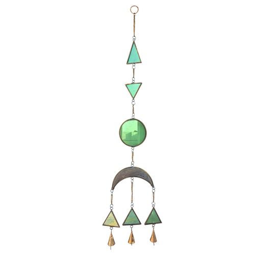 Origen Home Decor Colgante Luna Y Triangulos Colgantes | Colgante Verde - 80x14x2cm
