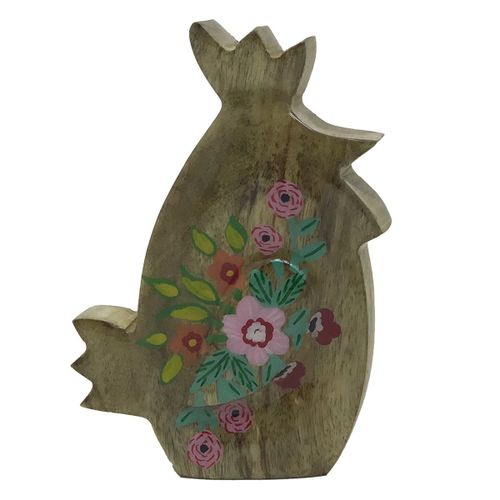 ORIGEN Home Decor Gallina De Madera Marrón - Figura de Gallina 18x12x3cm<br /><br />