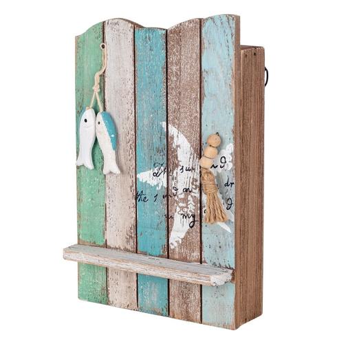 ORIGEN Home Decor Caja Llaves Cuelgallaves Azul 25x16x8cm - Organizador Llaves Pared Decorativo<br /><br />