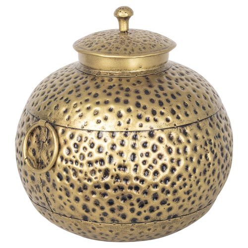 <br />Jarron pequeña Etnico Dorado para Decoración del Hogar<br /><br />