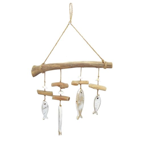 Signes Grimalt By Sigris - Colgante Marinero Blanco De Madera | Colgante Aplique Pared Adornos Náuticos 40x10x38cm