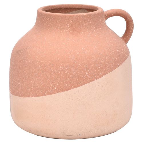 ORIGEN Home Decor - Jarrón Decorativo Decoracion | Jarrones Y Portavelas Marrón - 14x15x15 cm
