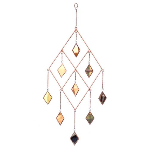 Origen Home Decor Adorno Movil Mosaico Colgantes | Colgante Dorado - 81x30x2cm