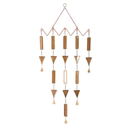 Origen Home Decor Adorno Movil Triángulos Colgantes | Colgante Marrón - 99x50x2cm