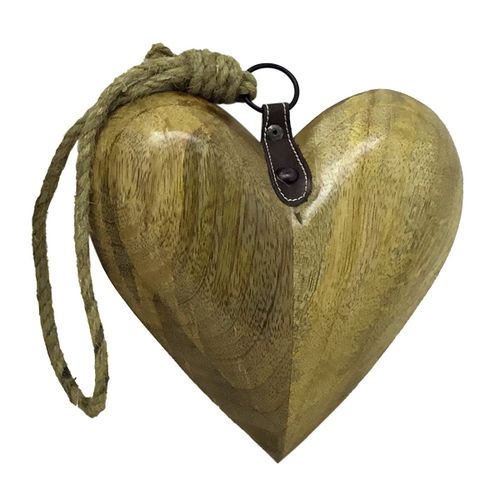 Origen Home Decor Corazon De Madera Pequeño Colgantes Marrón 20x20x6cm<Br /><Br />