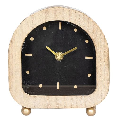 ORIGEN Home Decor Reloj Mesita Relojes Sobremesa Gris Ovalado 16x15x5cm<br /><br />