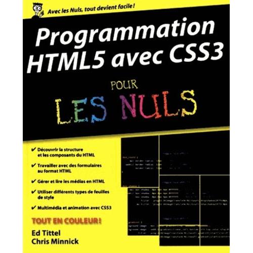 Programmation Html5 Avec Css3 Pour Les Nuls