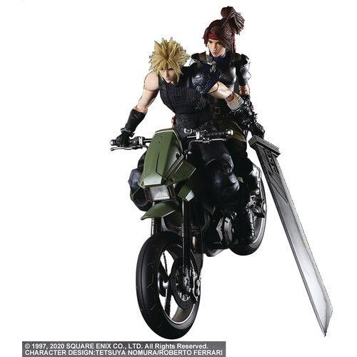 Square Enix - Final Fantasy Vii Remake Play Arts Kai Jessie Cloud & Motorcycle Action Figure Set [Collectables] Action Figure, Collectible