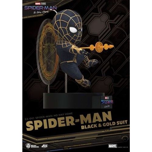 Beast Kingdom - Spider-Man No Way Home Ea-041 Spider-Man Blk & Gold Suit Action Figure [Collectables] Action Figure, Collectible
