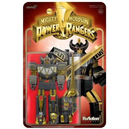 Super7 - Mighty Morphin Power Rangers Reaction - Megazord (Black & Gold) [Collectables] Action Figure, Figure, Collectible