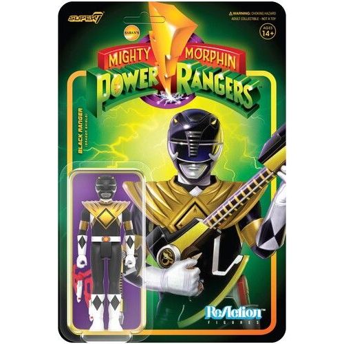 Super7 - Mighty Morphin Power Rangers Wave 4 - Black Ranger (Dragon Shield) [Collectables] Action Figure, Figure, Collectible