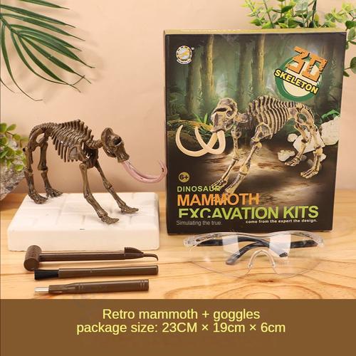 Kit D'excavation De Dinosaure Du Jurassique Pour Enfant,Jouets D'éducation,Figurines De Fossile À Offrir En Cadeau,Modèle Babya9bc00,Ensemble Pour Archéologie - Type Mammoth