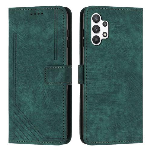 Coque Pour Samsung Galaxy A32 5g,Etui De Samsung Galaxy A32 5g Premium En Cuir Pochette Protection,Étui Pour Samsung Galaxy A32 5g Portefeuille Rabat Clapet Case,Vert