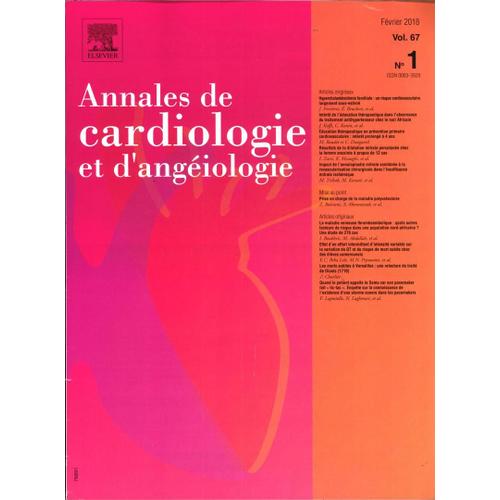 Annales De Cardiologie Et D Angeiologie