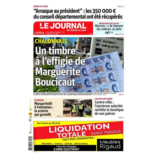 Le Journal De Saône Et Loire, Ed. De Chalon Sur Saône