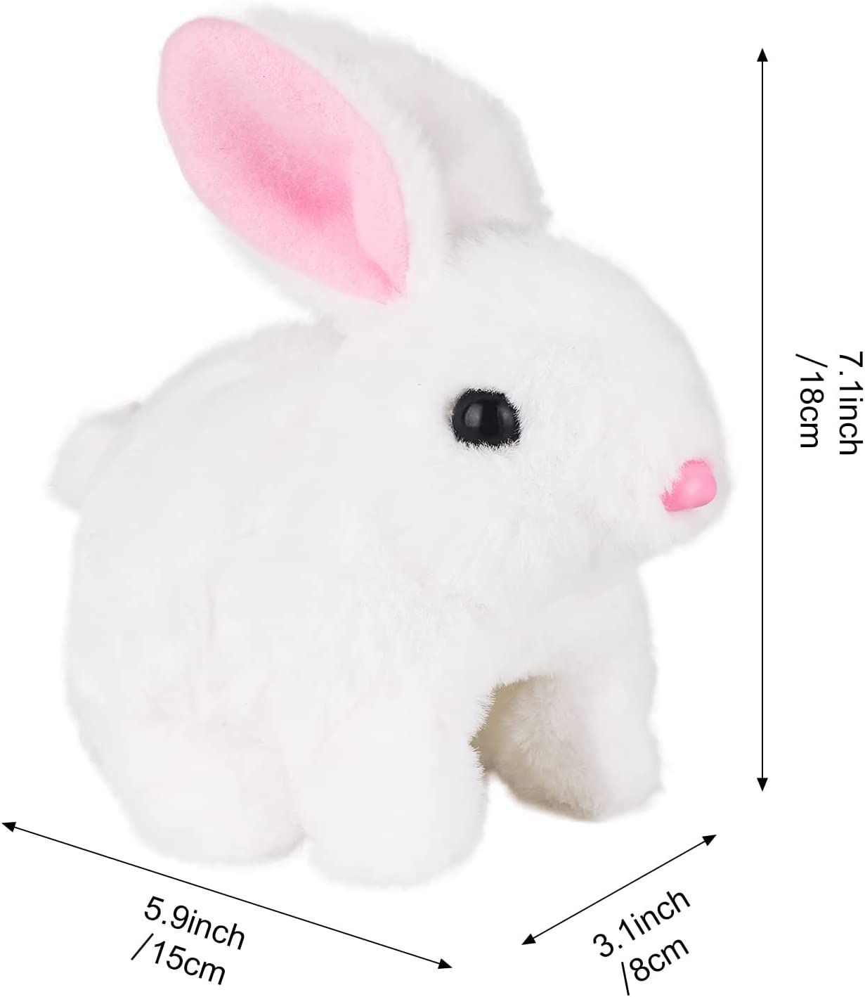 Jouet De Lapin En Peluche De Pâques, Jouet Interactif Éducatif De