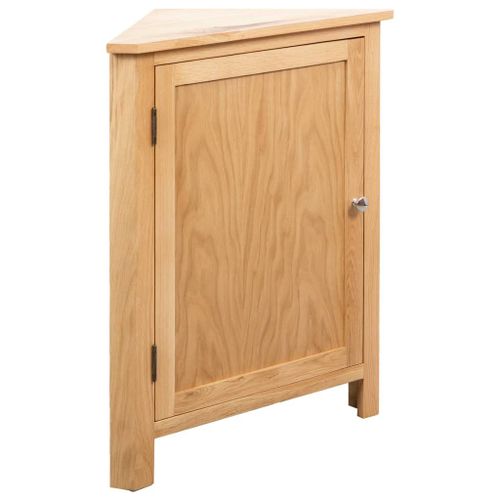Vidaxl Armoire D'angle 59 X 45 X 80 Cm Bois De Chêne Massif