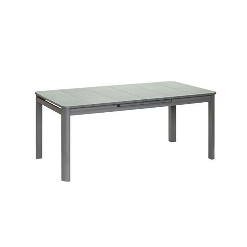 Ensemble Table Rectangulaire Extensible Et 10 Chaises De Jardin En Aluminium Gris Milos Anthracite - 10 Places - Jardiline