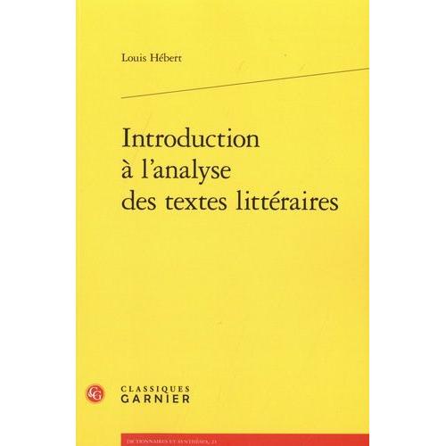 Introduction À L'analyse Des Textes Littéraires