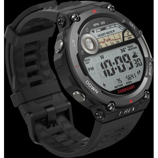 Amazfit T-Rex 2 - Noir de braise - montre intelligente avec bracelet - silicone - noir de braise - taille du poignet : 140-205 mm - affichage 1.39 image 1 | Rakuten