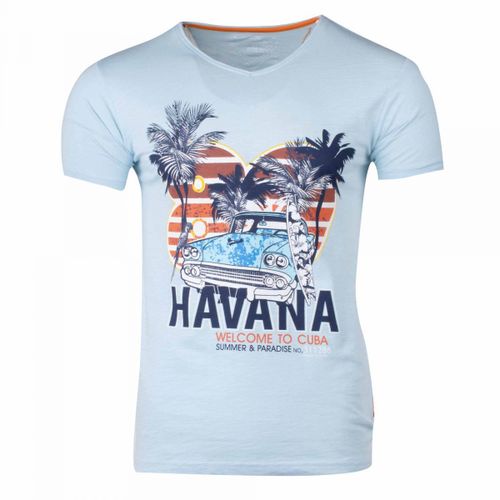 Tee Shirt Manches Courtes Imprime Coton Doux Cuba Molly Assor 24 Homme Blaggio