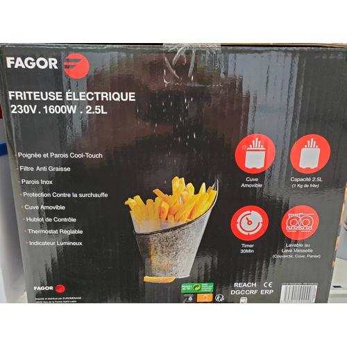 Friteuse électrique FAGOR FGRC200 - 2,5L - 1600W - Cuve