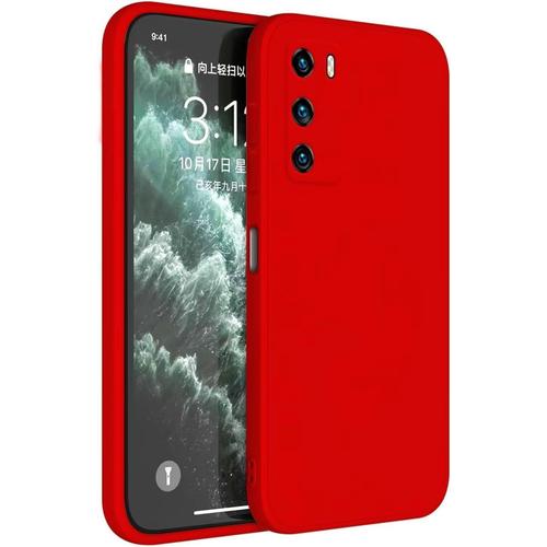 Coque Pour Huawei P40 6.1"" Inches Etui Housse, Protecteur De Peau En Silicone Tpu - Rouge De Chine