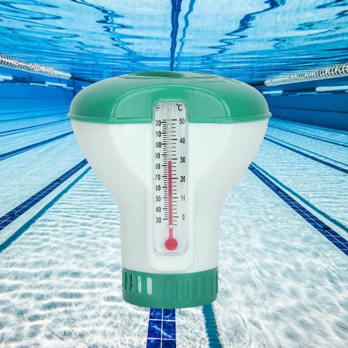 Distributeur de chlore chimique flottant pour piscines, pompe de désinfection automatique avec thermomètre pour piscines hors sol