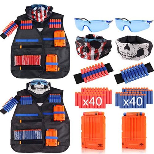 Ensemble De Costume De Gilet Tactique Pour Enfants, Jeu Amusant De Plein Air, Support De Gilet Tactique Pour La Série Nerf Nstrike Elite