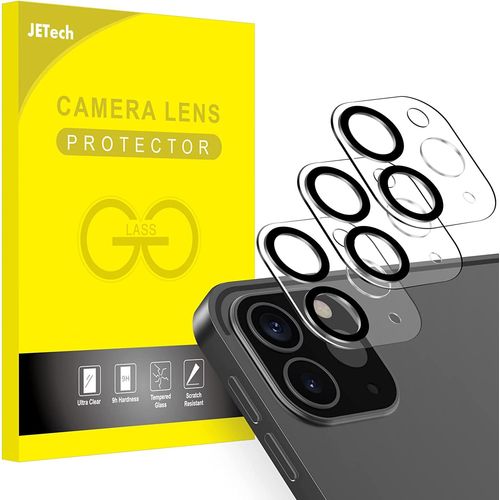 Protection Objectif Caméra Arrière Pour Ipad Pro 11 Pouces/12,9 Pouces (2022/2021/2020), Verre Trempé Transparent Hd Anti-Rayures, Couverture Complète, Installation Facile, Lot De 3
