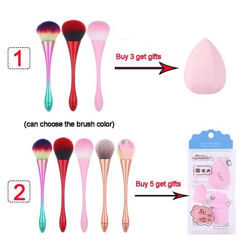 Ensemble De Pinceaux De Maquillage Naturels Professionnels, 1 Pièce, Poudre De Fond De Teint, Mélange De Contour Des Yeux, Brosses Cosmétiques De Beauté 