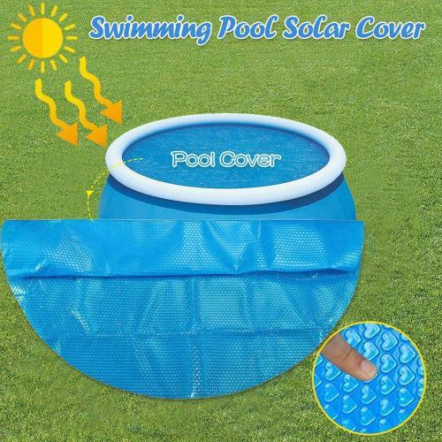 Couverture de piscine solaire ronde, 12 pieds de diamètre, pour tapis de piscine gonflable, couverture de baignoire, accessoires d'extérieur