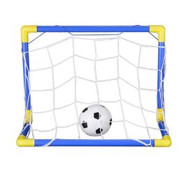 Mini Filet De But De Football Pliant, Ensemble Avec Pompe, Jeux De Sport D'intérieur Et D'extérieur Pour Enfants, Jouets, Cadeau D'anniversaire En Plastique