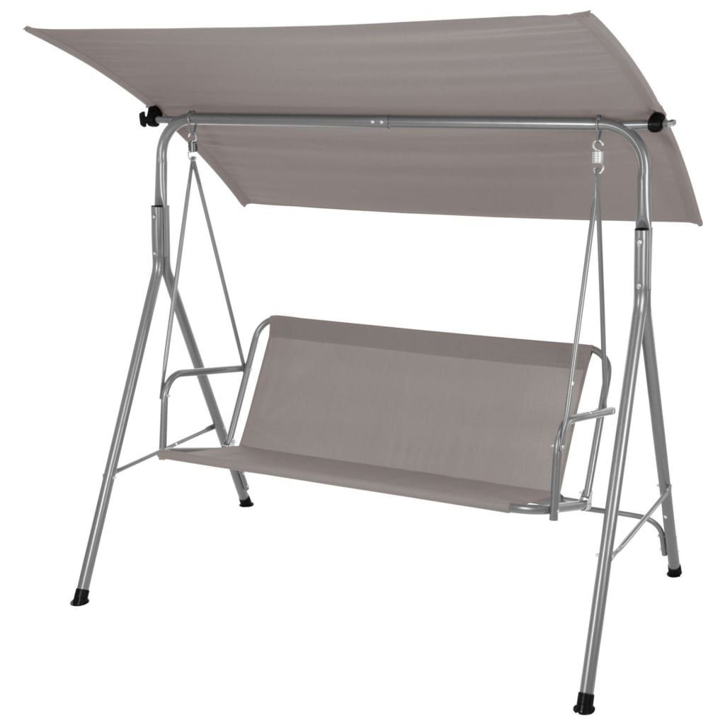 Progarden Balancelle De Jardin Avec Auvent Gris Clair