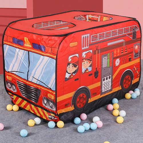 Tente En Forme De Voiture Pour Enfants, Portable, Pliable, Pop-Up, Maison De Poupée Intérieure, Équipement De Camping En Plein Air, Jeu De Rôle, Camion De Pompiers, Voiture De Police