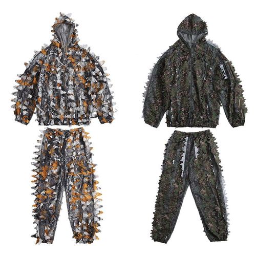 Combinaison De Camouflage Pour L'extérieur, Vêtements De Jungle, Feuilles D'entraînement Cs, Vêtements De Chasse, Pantalon, Veste À Capuche Pour Adultes