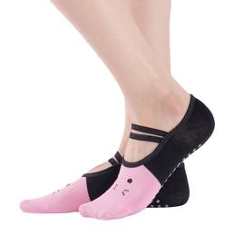 1 paire de chaussettes antidérapantes pour femmes, avec bandes
