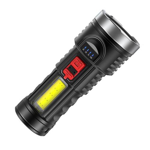 Lampe de poche étanche à double Source de lumière Led, lumière multifonctionnelle, mise au point télescopique, usage extérieur, Camping, urgence