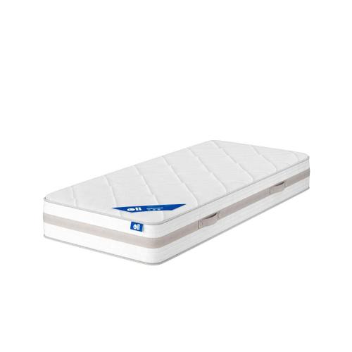 Oli - Matelas Aerovisco - 90x190 Cm - Technologie Ressorts Ensachés - Parfait Soutien - Confort Moelleux - Epaisseur 21 Cm