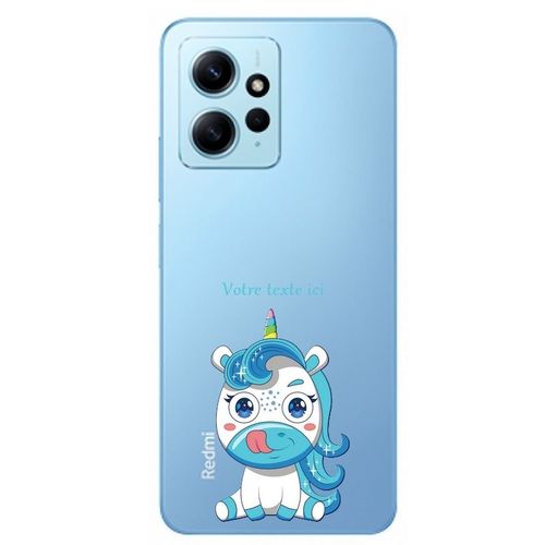Coque Redmi Note 12 4g Licorne Bleu Personnalisee
