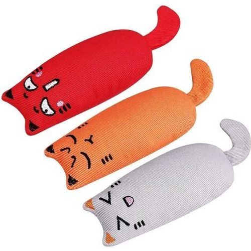 3pcs Chat Jouets De Nettoyage Dentaire En Peluche, Kueatily