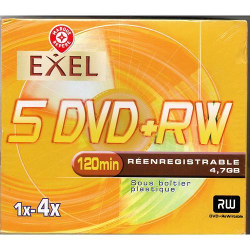 EXEL 5 DVD + RW REENREGISTRABLES