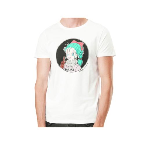 T-Shirt Homme En Coton Col Rond Dragon Ball Bulma