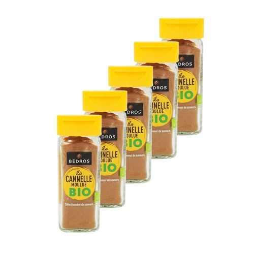 Lot 5x Cannelle En Poudre Bio - Flacon 24g