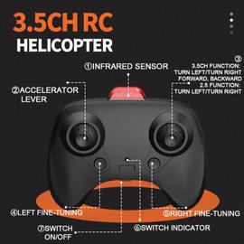 Hélicoptère RC modèle LD - Hélicoptère RC en métal 3.5CH avec
